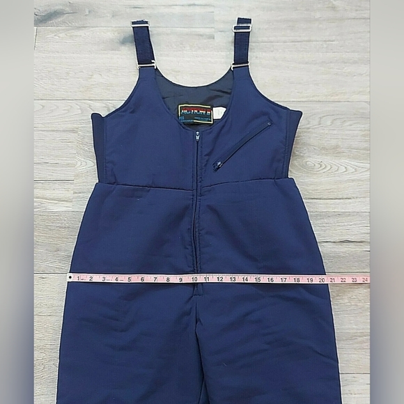 Vintage Action II Rice Sportswear Suspender Ski Pants Snow Bibs Size 14 Blue - Picture 6 of 7